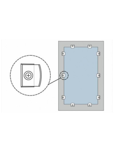 Склотримач плоский прозорий без гвинта  - 1 2
