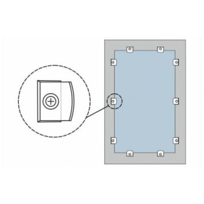 Стеклодержатель плоский без винта Прозрачный  - 2