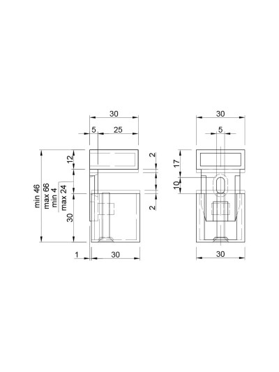 Тримач для скляної полиці ПК-22 Античне срібло  - 1 2