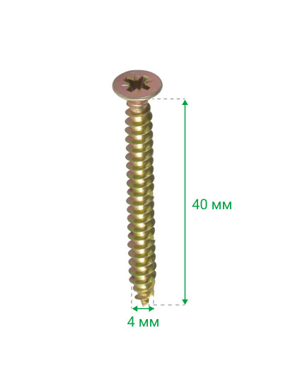 Шуруп 4 х 40 тис шт  - 1 2