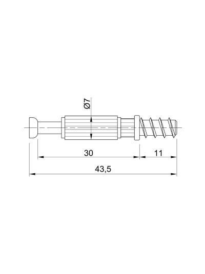 Болт под минификс Hettich D-232  - 1 2