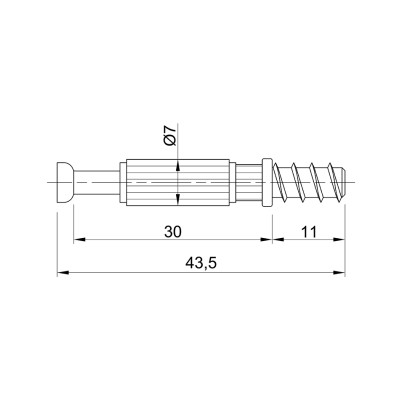 Болт под минификс Hettich D-232  - 2