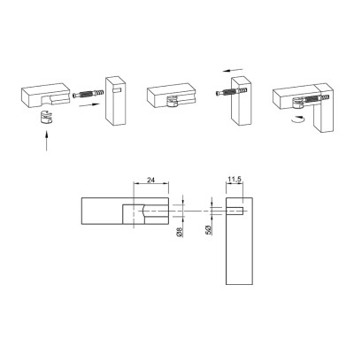 Болт под минификс Hettich D-232  - 3