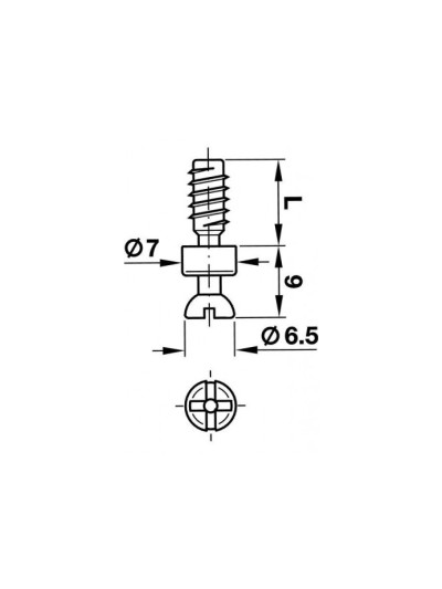 Винт стяжки Rafix D7 L9+11мм  - 1 2