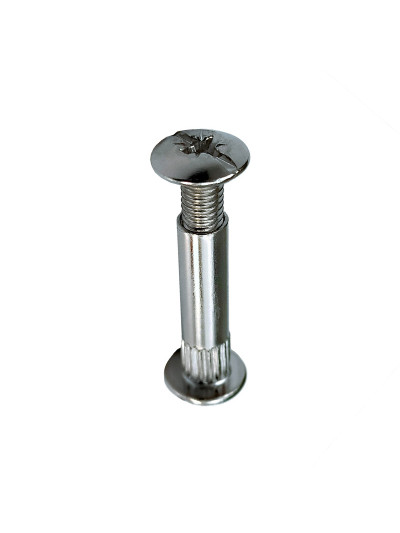 Стяжка меблева М6х15 Хром 1000шт  - 1