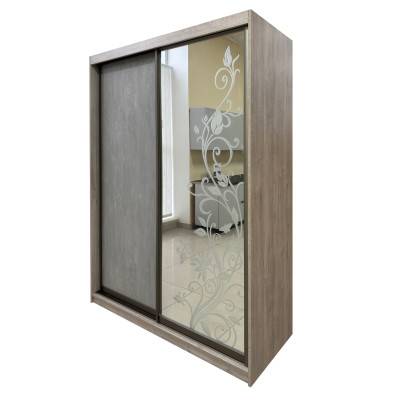 Шафа-купе в спальню 1600х2300х620 Дзеркало + Бетон MebTech - 4