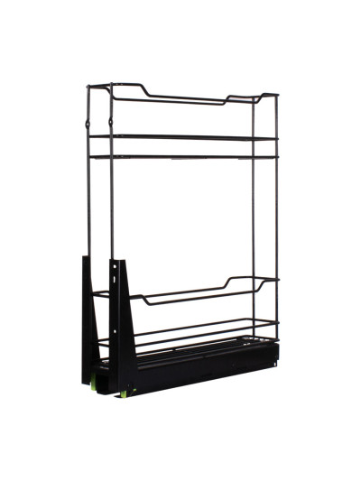 Карго 100 мм нижнє на 2 полиці Чорне  - 1