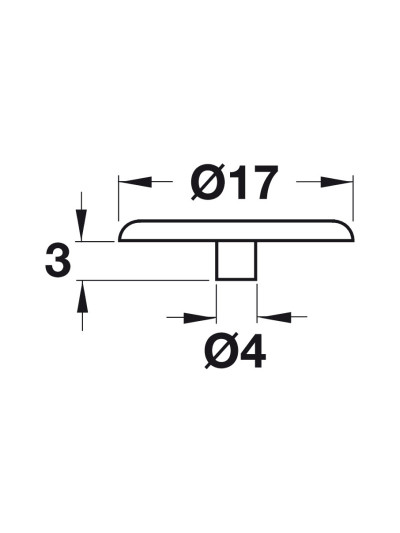 Заглушка для минификсы 17мм Антрацит  - 1 2