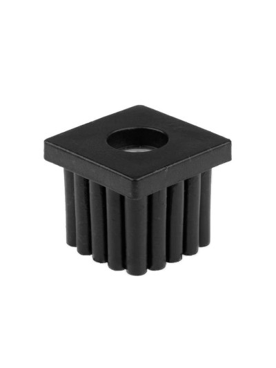 Заглушка на трубу квадрат 25х25 мм с резьбой М8  - 1