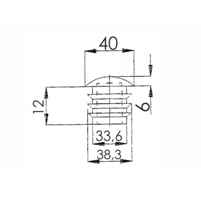 Пятка на ножку трубу круглая D60 Серая  - 3