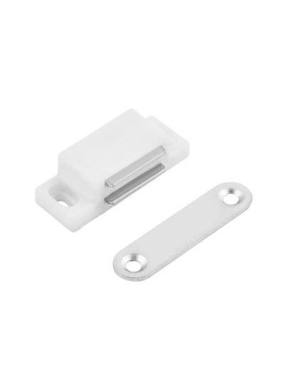 Клямка магнітна маленька Біла  - 1