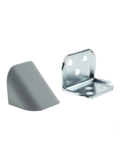 Уголок металлический с накладкой Серый 28х32 мм  - 1