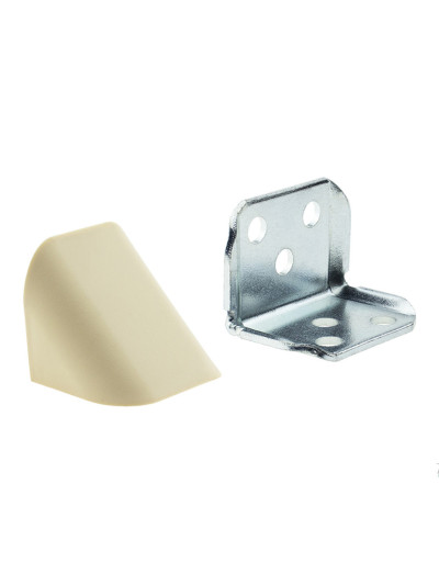 Уголок металлический с накладкой Ваниль 28х32 мм  - 1