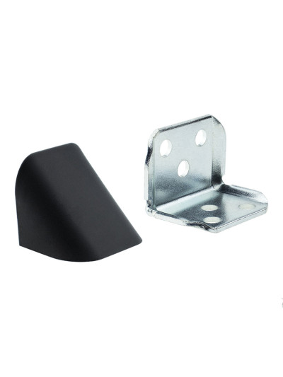 Кутник металевий з накладкою Чорний 28х32 мм  - 2