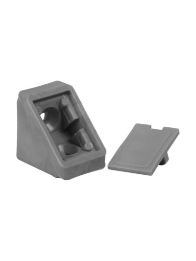 Куточок монтажний пластиковий одинарний Сірий  - 1