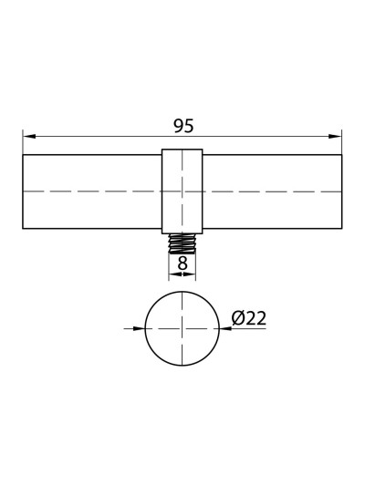 Подовжувач труби простий D-25мм з кільцем  - 1 2