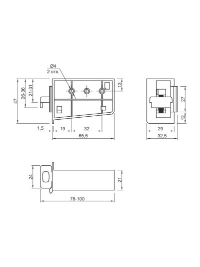 Навіс регульований Sclim (Лівий+ Правий) Коричневий  - 1 2