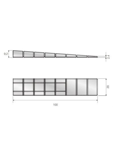 Клін монтажний пластиковий 100x20 мм Чорний MESAN  - 2 2