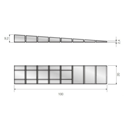 Клин монтажный пластиковый 100x20 мм Черный MESAN  - 1