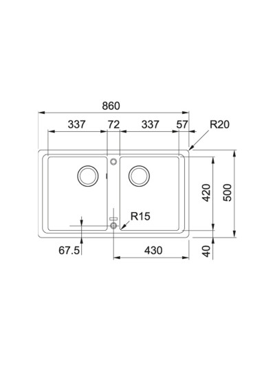 Мийка FRANKE BFG 620 (114.0266.477) Бежева FRANKE - 2 2