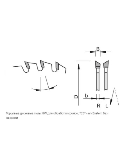 Торцовочная пила 100х2,6-1,6х32 Z30 R.WS для кромкооблицовочных станков  - 2 2