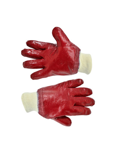 Рукавички гумові з манжетом 27 см  - 1