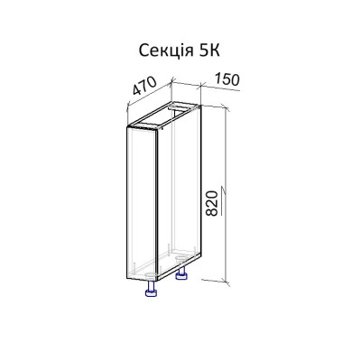 5К Тумба нижняя под карго 470х150х820 мм  - 9