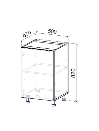 1.2К Тумба нижня на 1дв 470х500х820 мм  - 8 2