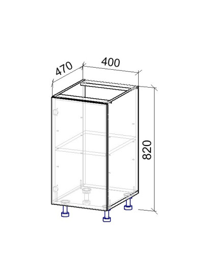 1К Тумба нижня на 1дв 470х400х820 мм  - 8 2