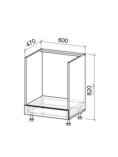 4К Тумба нижня під духову шафу 470х600х820 мм  - 8 2