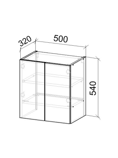 15.1К Шкаф верхний под вытяжку 500х320х540 мм  - 8 2