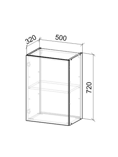 12.1К Шкаф верхний на 1дв 500х320х720 мм  - 8 2