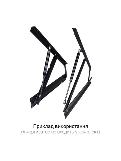Ліжковий гідравлічний механізм чорний (Серце Дивана) Л+П  - 1 2