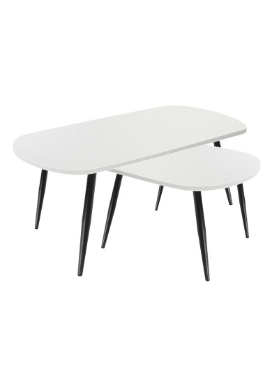 Журнальный столик 1000х550 Белый Снег 8685 (комплект) MebTech - 1 2