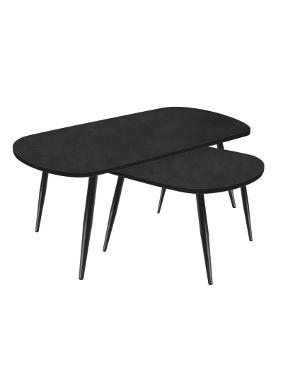 Журнальный столик 1000х550 Матера Черный 0554 (комплект) MebTech - 1 2