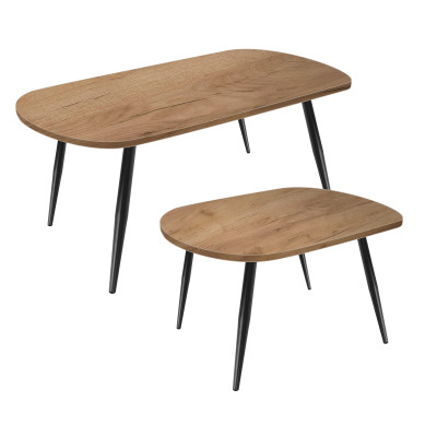 Журнальний столик 1000х550 Дуб Крафт Золотbй K003 (комплект) MebTech - 2