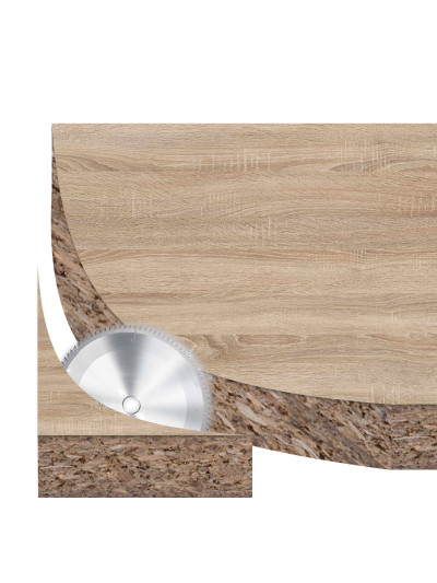 Розпил стільниці 38 мм (1 м/п) криволінійна порізка компакт плити  - 1