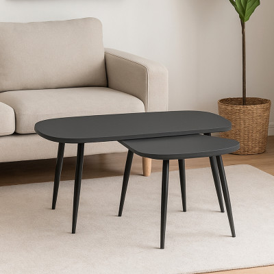 Журнальний столик 1000х550 Графит 0162 (комплект) MebTech - 1