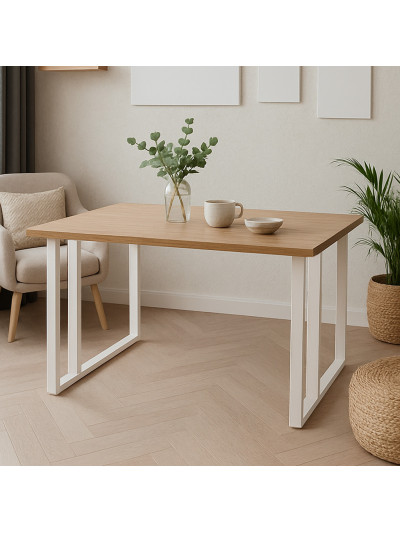 Стол в стиле лофт 1286х680х764 мм Дуб Родос Светлый MebTech - 1