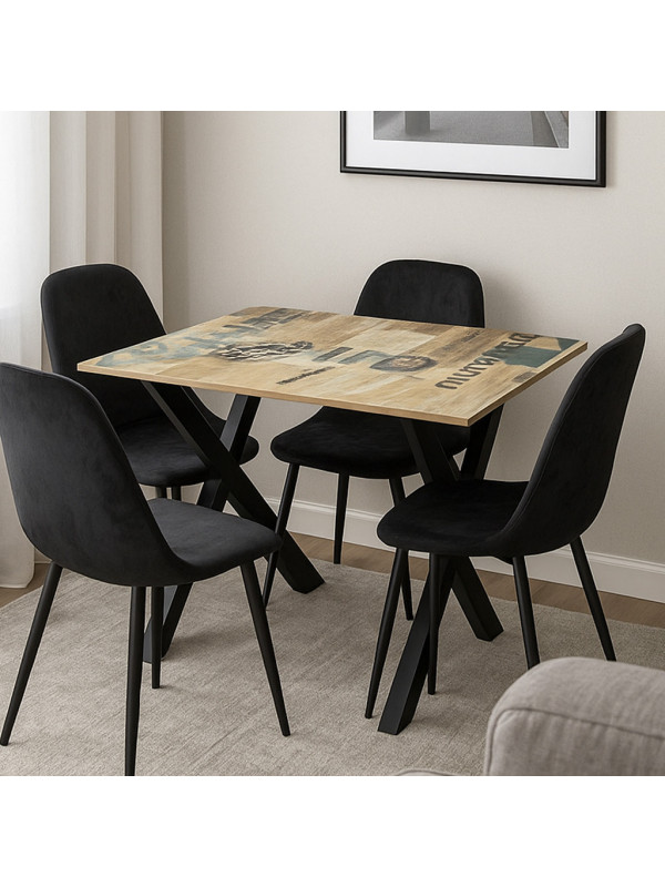 Стол в стиле лофт 1080х725х728 мм Октоберфест MebTech - 1