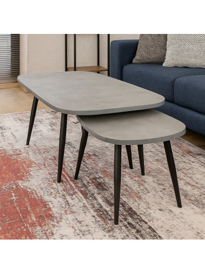 Журнальный столик 1000х550 Матера Белый 0552 (комплект) MebTech - 1