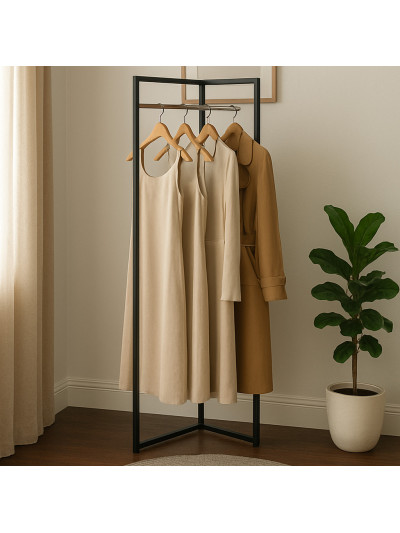 Вешалка напольная лофт Di Ferro SNELLO В1800xГ550xШ500 Черная DI FERRO - 1