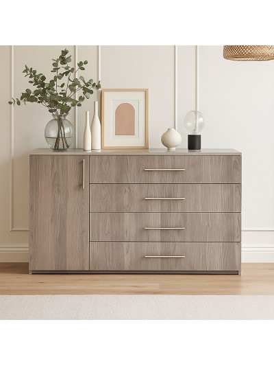 Комод для спальні 1300х870х590 Сіре дерево MebTech - 1