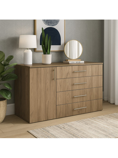 Комод для спальни 1300х870х590 Вязь шоколадный MebTech - 1