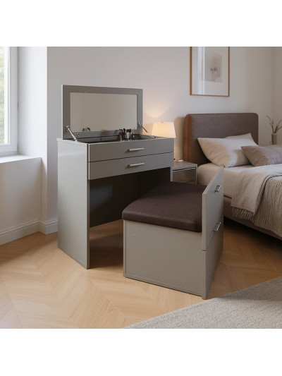 Комод-трансформер для прикрас та косметики 3в1 Сірий MebTech - 1