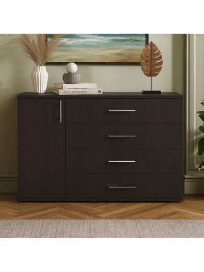 Комод для спальни 1300х870х590 Черное дерево MebTech - 1