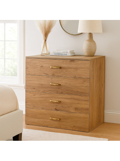 Комод для спальні 900х870х543 на 4 ящика Коричневий MebTech - 1