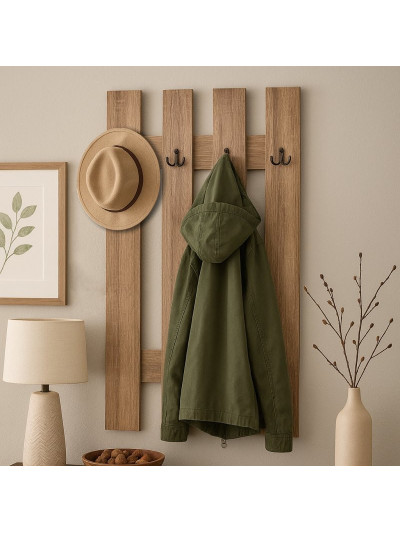 Вішалка настінна в передпокій Дуб Сонома 1100х750 мм  - 4