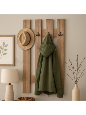 Вешалка настенная в прихожую Дуб Сонома 1100х750 мм  - 4