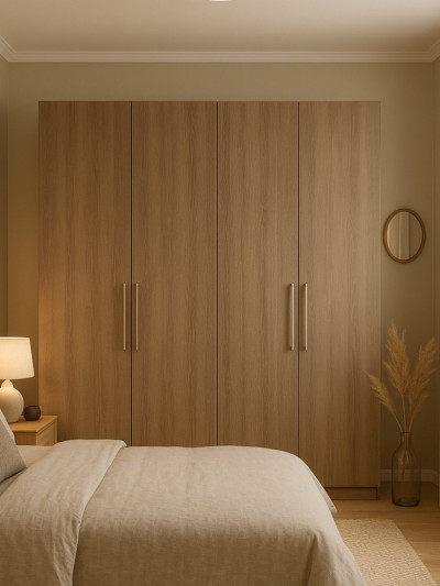 Шафа розпашна 3-дверна Бардоліно Сірий 1800х2300х450 (2 модулі) MebTech - 1 2